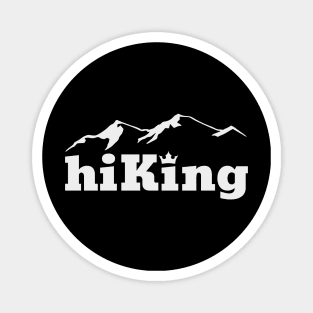 Minimal Hiking Mountains Print Magnet